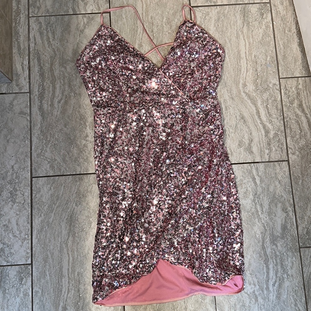 Pink Lily Sequin Dress
